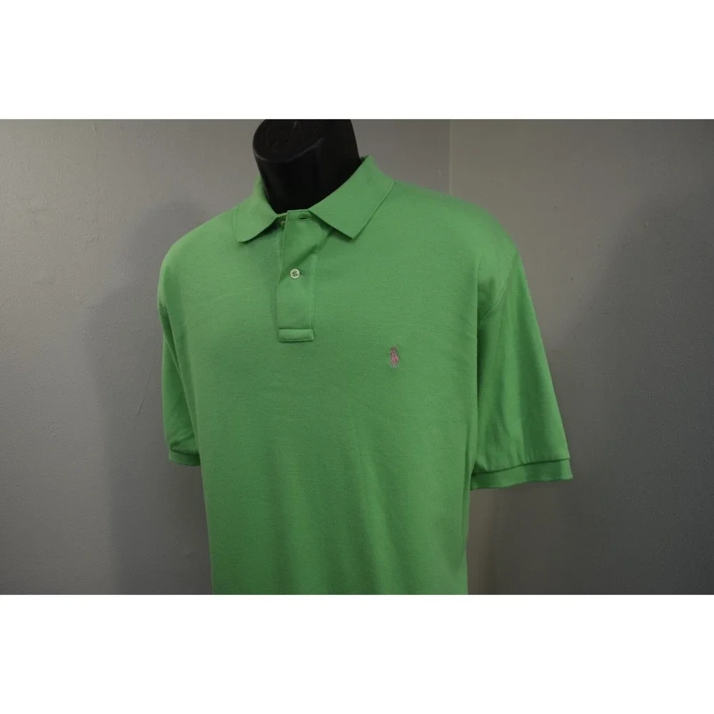 Polo Ralph Lauren Golf Polo Green Classic Fit Short Sleeve‎ VTG Mens Size XL